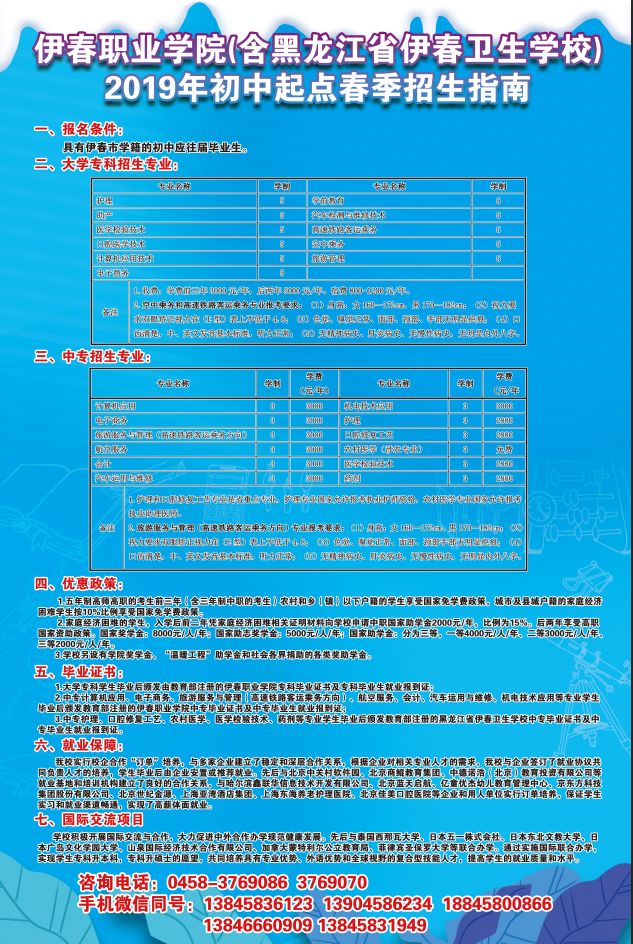 伊春職業(yè)學(xué)院(含黑龍江省伊春衛(wèi)生學(xué)校)_2019年初中起點(diǎn)春季招生指南 伊春職業(yè)學(xué)院(含黑龍江省伊春衛(wèi)生學(xué)校)_2019年初中起點(diǎn)春季招生指南
