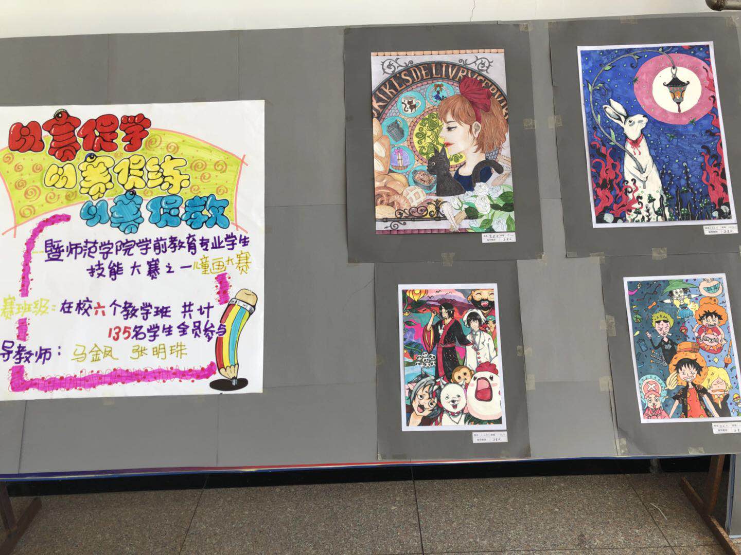 師范學(xué)院學(xué)前教育專(zhuān)業(yè)學(xué)生職業(yè)技能大賽系列活動(dòng)報(bào)道之一---兒童畫(huà)比賽