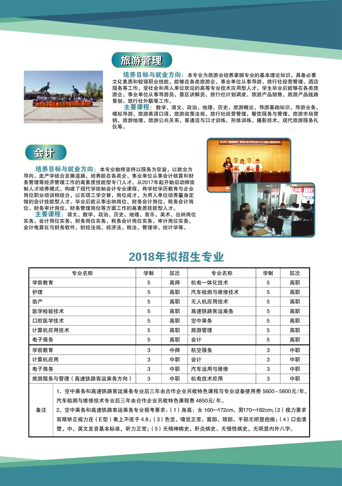 伊春職業(yè)學(xué)院2018年初中起點(diǎn)招生簡(jiǎn)章